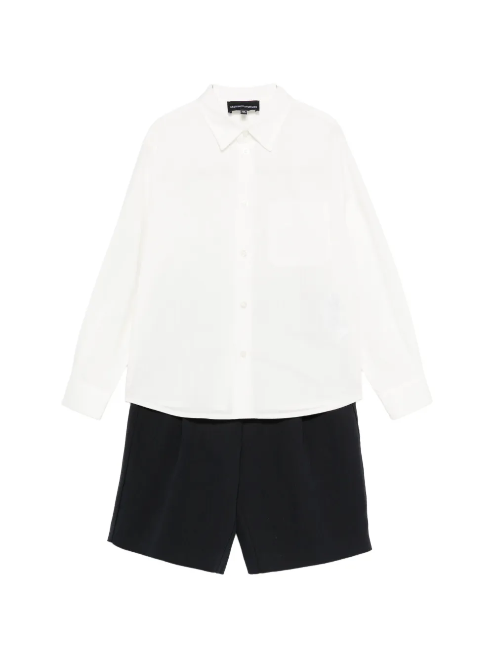 Комплект из шортов с застежкой на пуговицах Emporio Armani Kids, белый